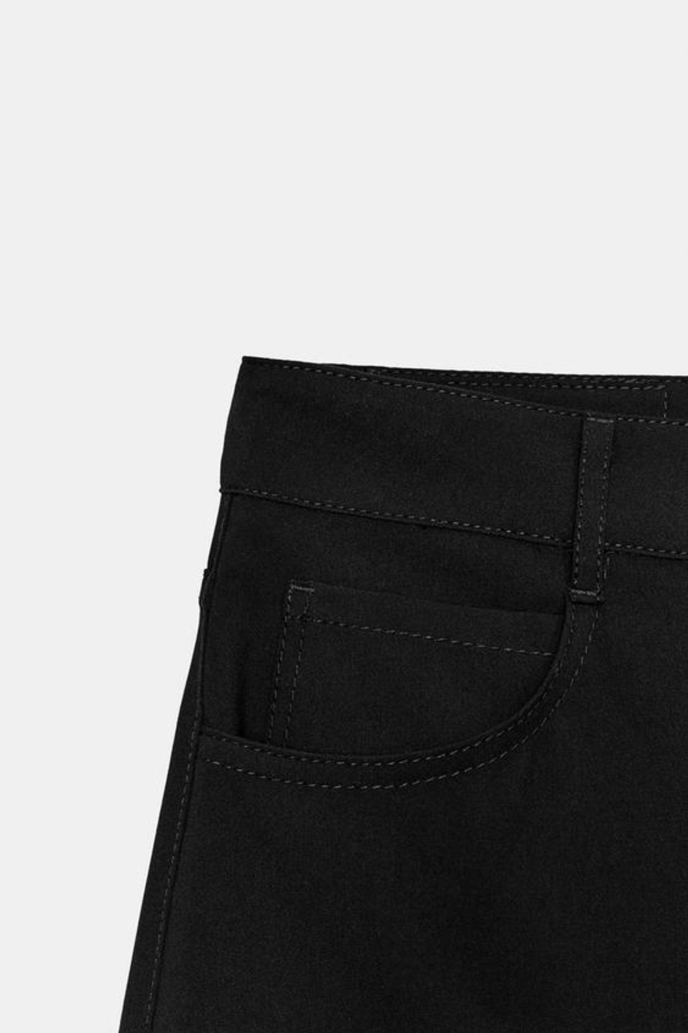 ZARА ДЛИННЫЕ БЕРМУДЫ КЛЕШ, ЧЕРНЫЙ