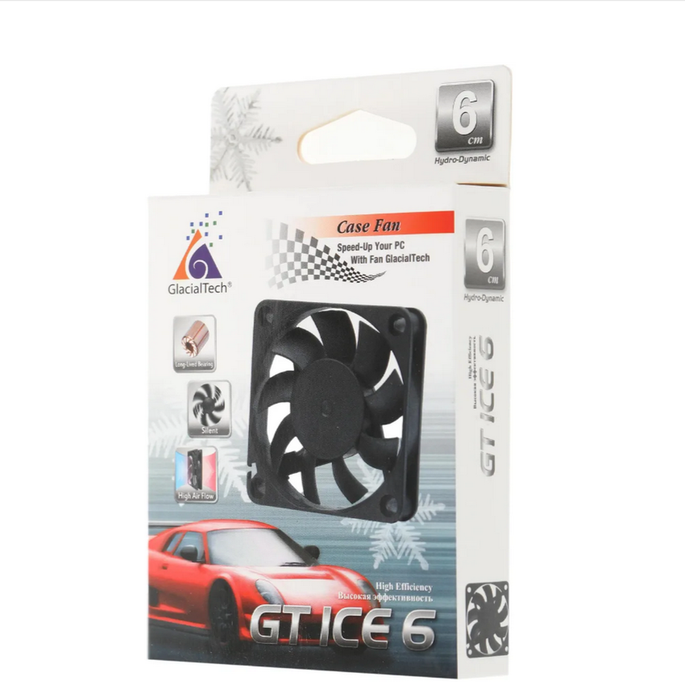 Вентилятор для ПК 60х60х15 (3-4Pin) GlaciaTech GT Ace 6