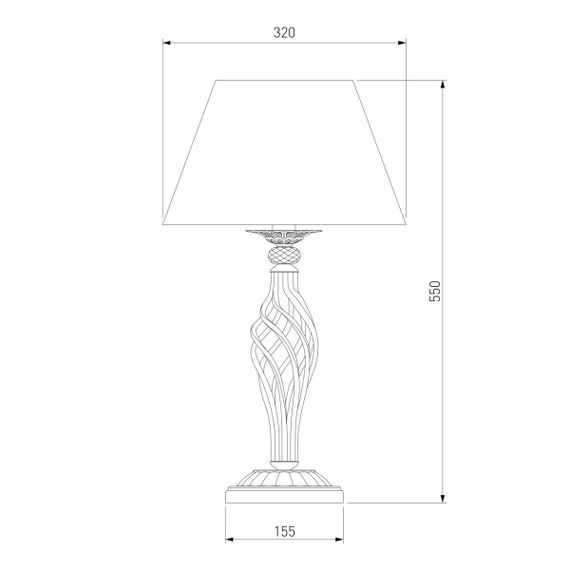 Настольная лампа Eurosvet 01002/1 белый с золотом