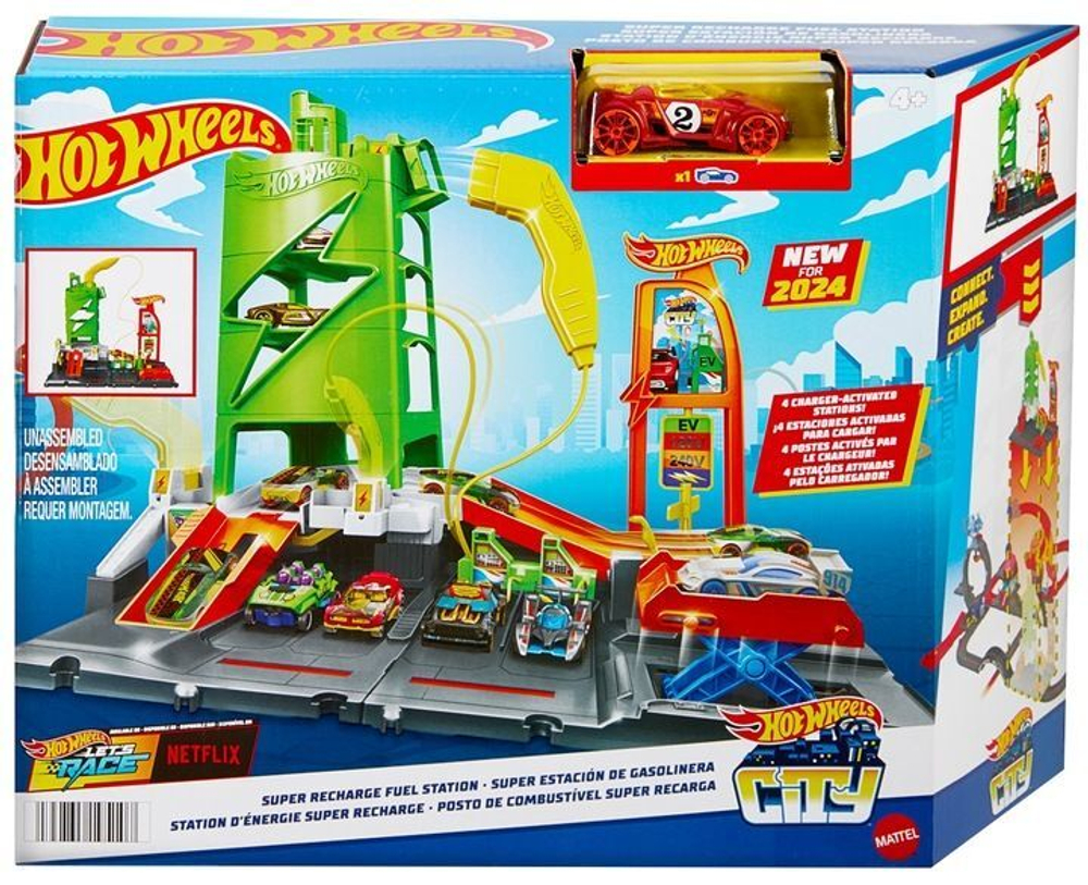 Игрушечный трек Hot Wheels City Car - Суперзарядная станция для  электромобилей - Хот Вилс HTN79 купить в Москве | Доставка по России.