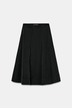 ZARA ЮБКА МИДИ — ZW COLLECTION, ЧЕРНЫЙ