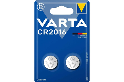 Батарейка Varta Lithium Coin CR2016 , 90 mAh , ( 2 ) шт. в блистере, 06016101402