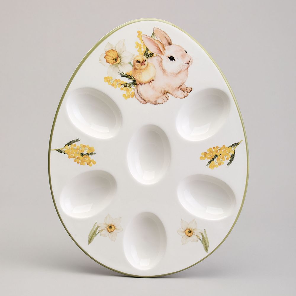 БЛЮДО ДЛЯ 6 ЯИЦ AGNESS "SUNDAY" 26*20*2.5 СМ (КОР=24ШТ.)