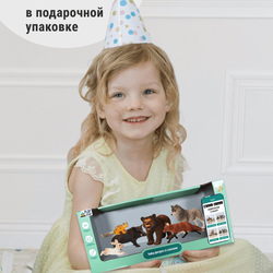 Лесные звери - 6 фигурок с аудиосказками