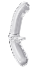 Прозрачный двусторонний стеклянный фаллоимитатор Satisfyer Double Crystal - 19,5 см. (Цвет: прозрачный)