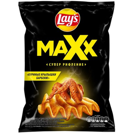 Чипсы картофельные LAY'S Maxx крылышки барбекю 100 гр