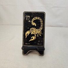 Сувенирная подставка для телефона с росписью Палех "Зодиак. Скорпион"