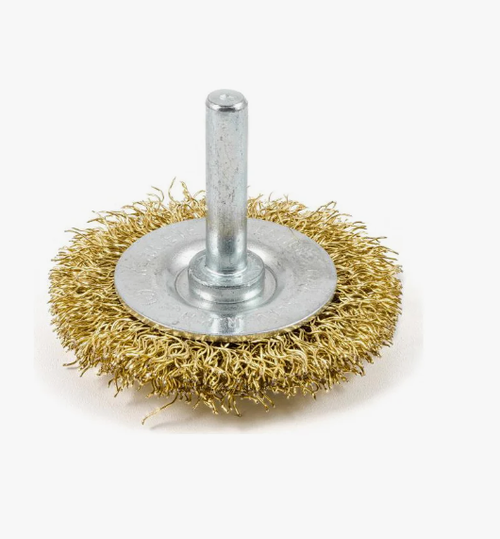 Щетка для дрели 75мм плоская лат. витая ММ