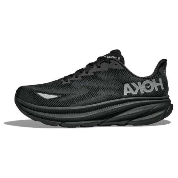 HOKA ONE ONE Clifton 9 Бежевые кроссовки Низкие Черные Женские