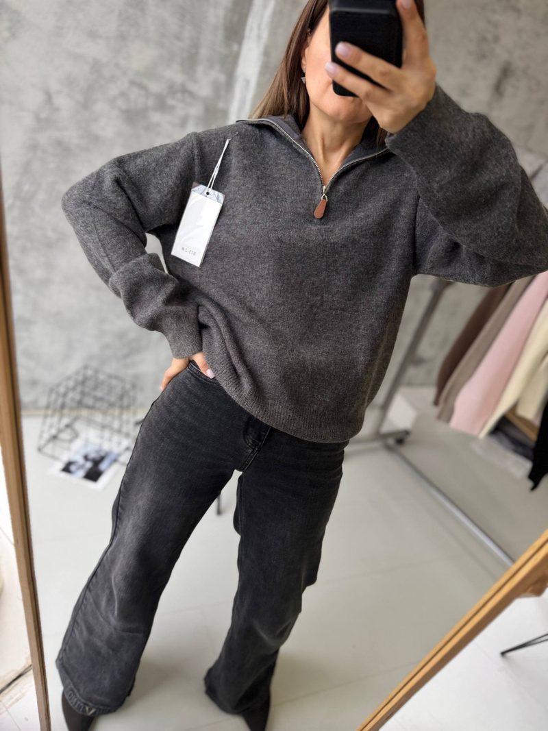 Свитер женский арт. 813-2 цвет "тёмно-серый"