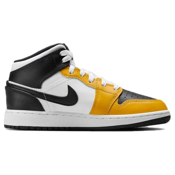 Jordan Air Jordan 1 Детские баскетбольные мячи В СЕРЕДИНЕ Желтого черного Юнисекса