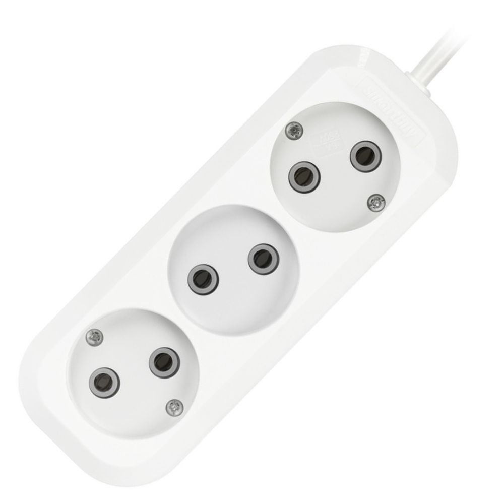 Удлинитель бытовой 3 гн, 7 м, ПВС, 2х1 мм2, б/з, Smartbuy, SBE-10-3-07-N