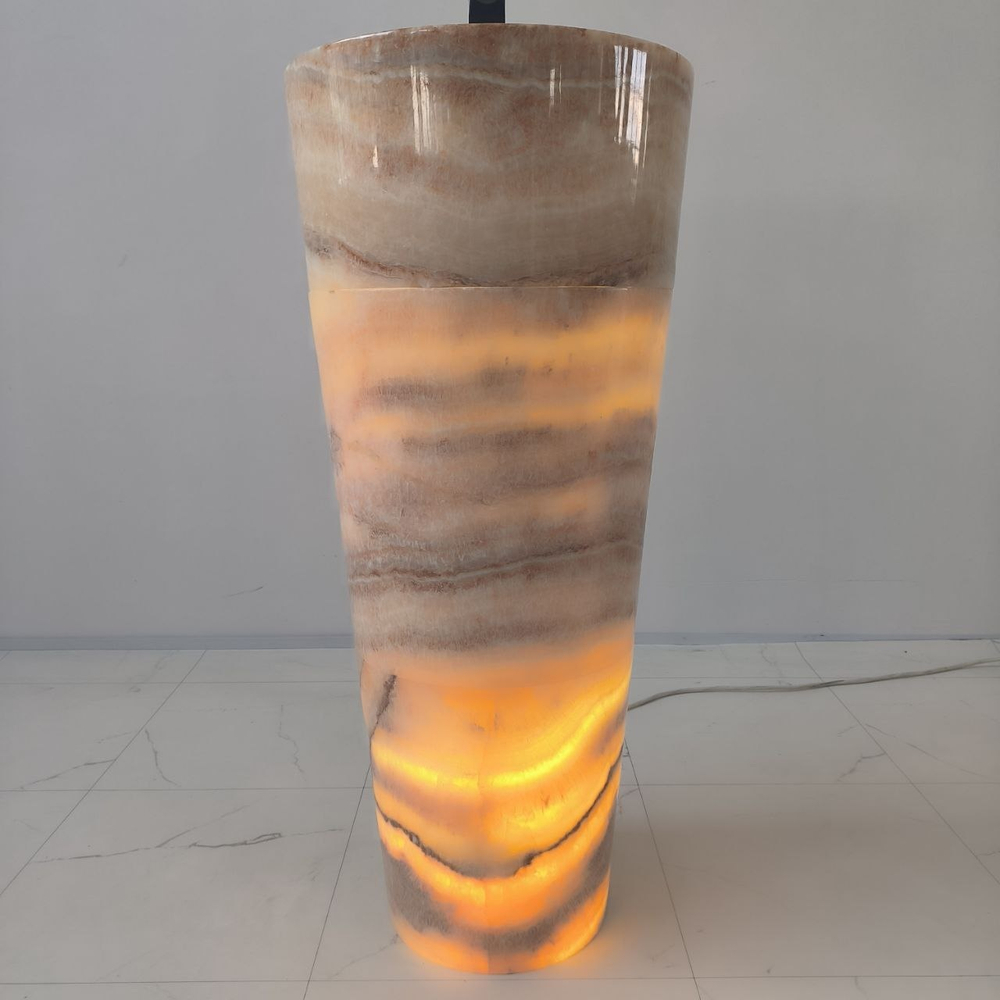 Раковина напольная из оникса Yellow ON-04196 (40*40*90 см)