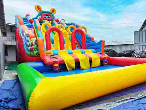 Надувная водная горка с бассейном «Аква-монстро», 18*9*9 м