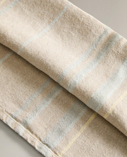 Zara Home - Льняное банное полотенце в полоску, бежевый, 30х50 см