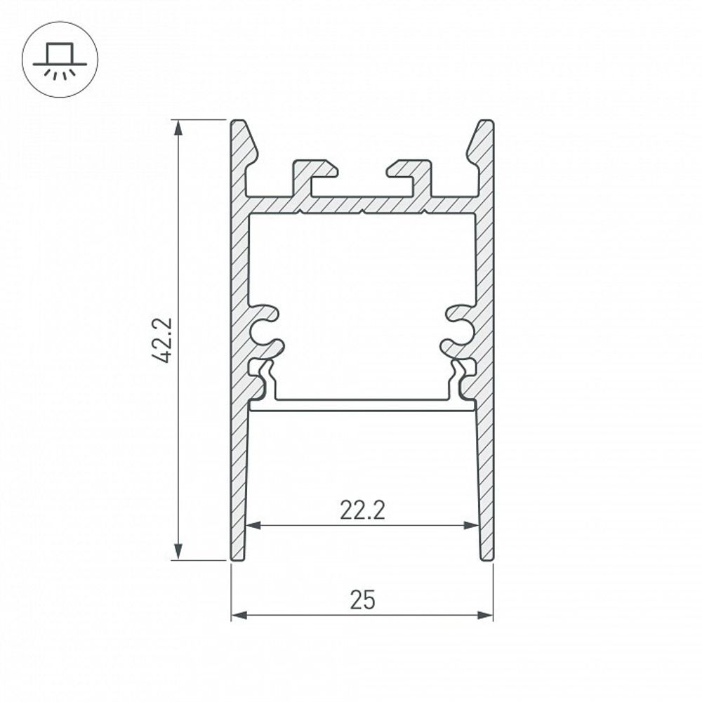 Профиль накладной Arlight SL-COMFORT 046934