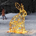 светодиодная фигура "Заяц" золотой