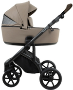 Детская коляска Roan Bass Next Кожа 2.0 2 в 1 BNL/71/2 Cappucino/Black/ руч.Коричневый