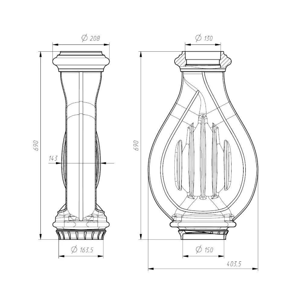 Конвектор «Лира» для Маэстро 150М-130М черный