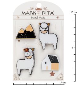 MR-102 Н-р брошей с цанговым зажимом бабочка «Веселая ферма» Mark Rita