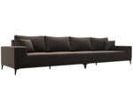 Диван прямой Льюес Лонг, Коричневый, Велюр, 122386