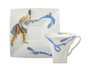 Чашка с блюдцем чайная 220 мл форма Петрополь рисунок Индийский танец арт. 81.19122.00.1