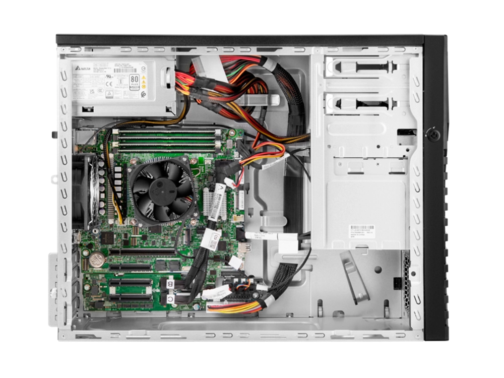 Сервер HPE/ML30 Gen11/1/Xeon/E-2434/3,4 GHz/16 Gb/VROC SATA/2x 1GbE/8SFF/1x 800W Tit