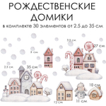 Наклейки для окон, мебели и стен РОЖДЕСТВЕНСКИЕ ДОМИКИ