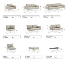 Stockholm, пуф антрацит/серый, алюминий