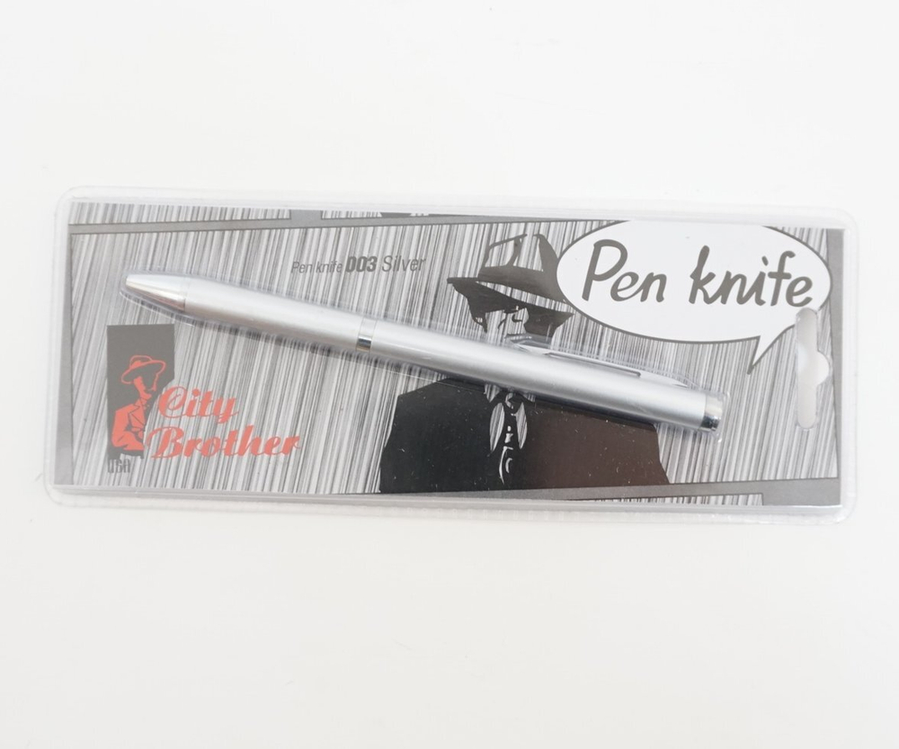 Ручка-нож 003 - Silver в блистере (City Brother)