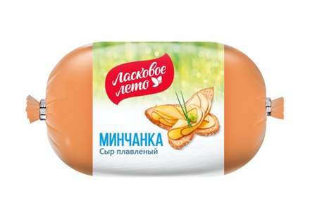 Сыр плавленый колбасный копченый "Минчанка" 300г. Ласковое лето