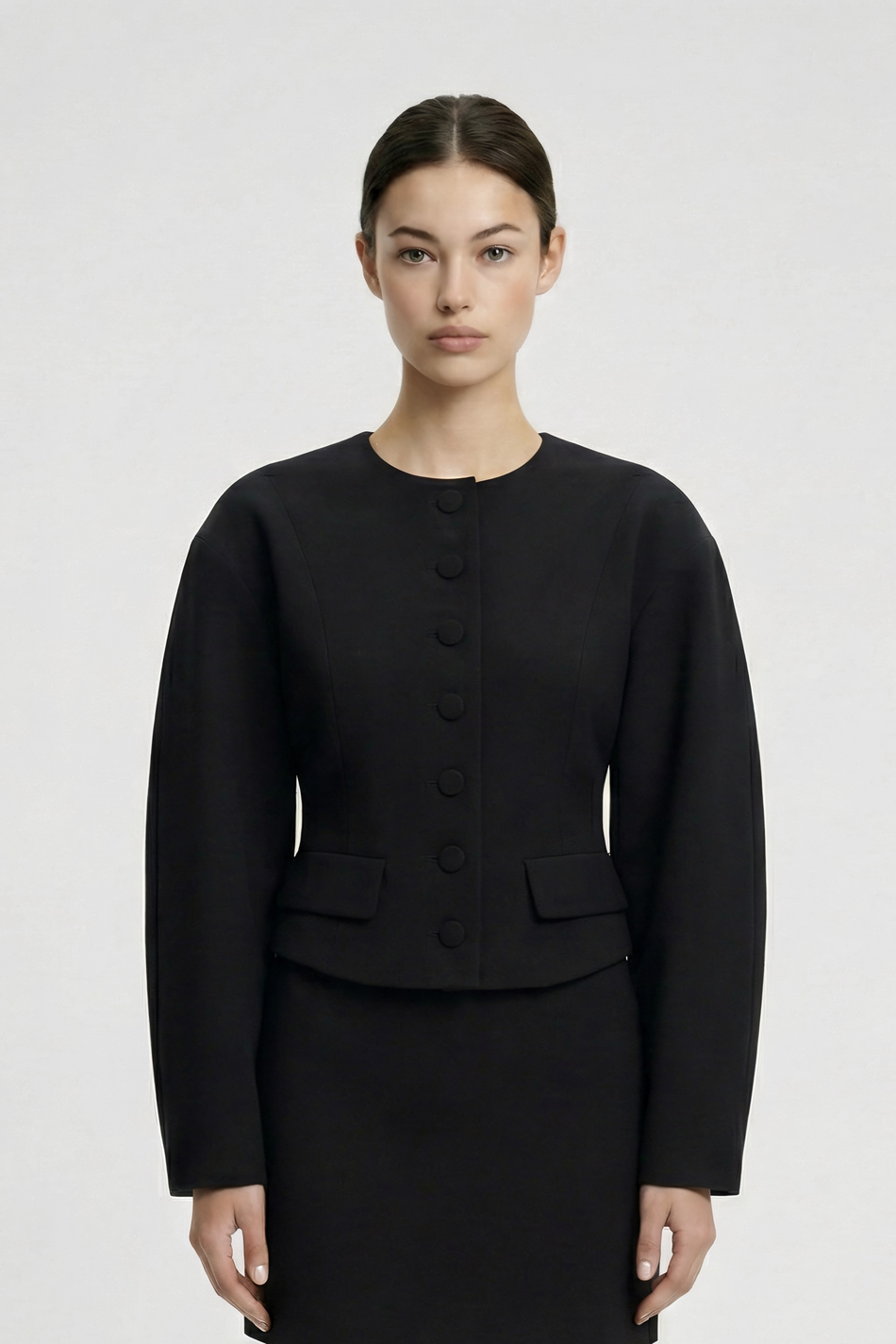 Жакет с округлым рукавом