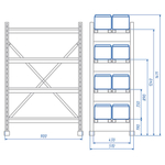 Стеллаж аккумуляторный SKAT SBR-40-5-2-4