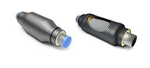 Сильфонный компенсатор 2-секционный эл/св 325х7,0_25_80 ППУ-ПЭ