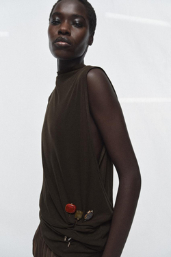 ZARA НАБОР ИЗ ТРЕХ БРОШЕЙ-ИГЛ С КАМНЯМИ ЗОЛОТОЙ/СЕРЕБРНЫЙ