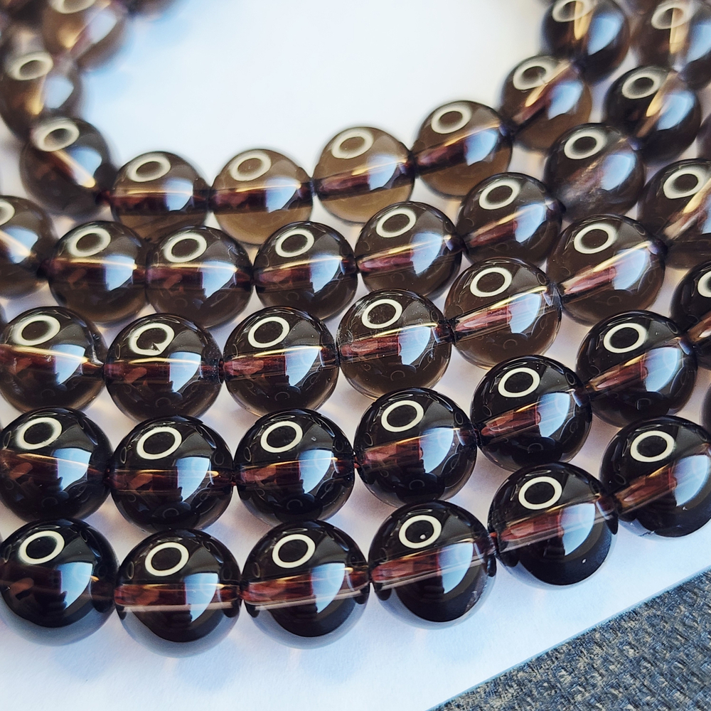 Дымчатый кварц (раухтопаз), природный, шар 8мм, штучно