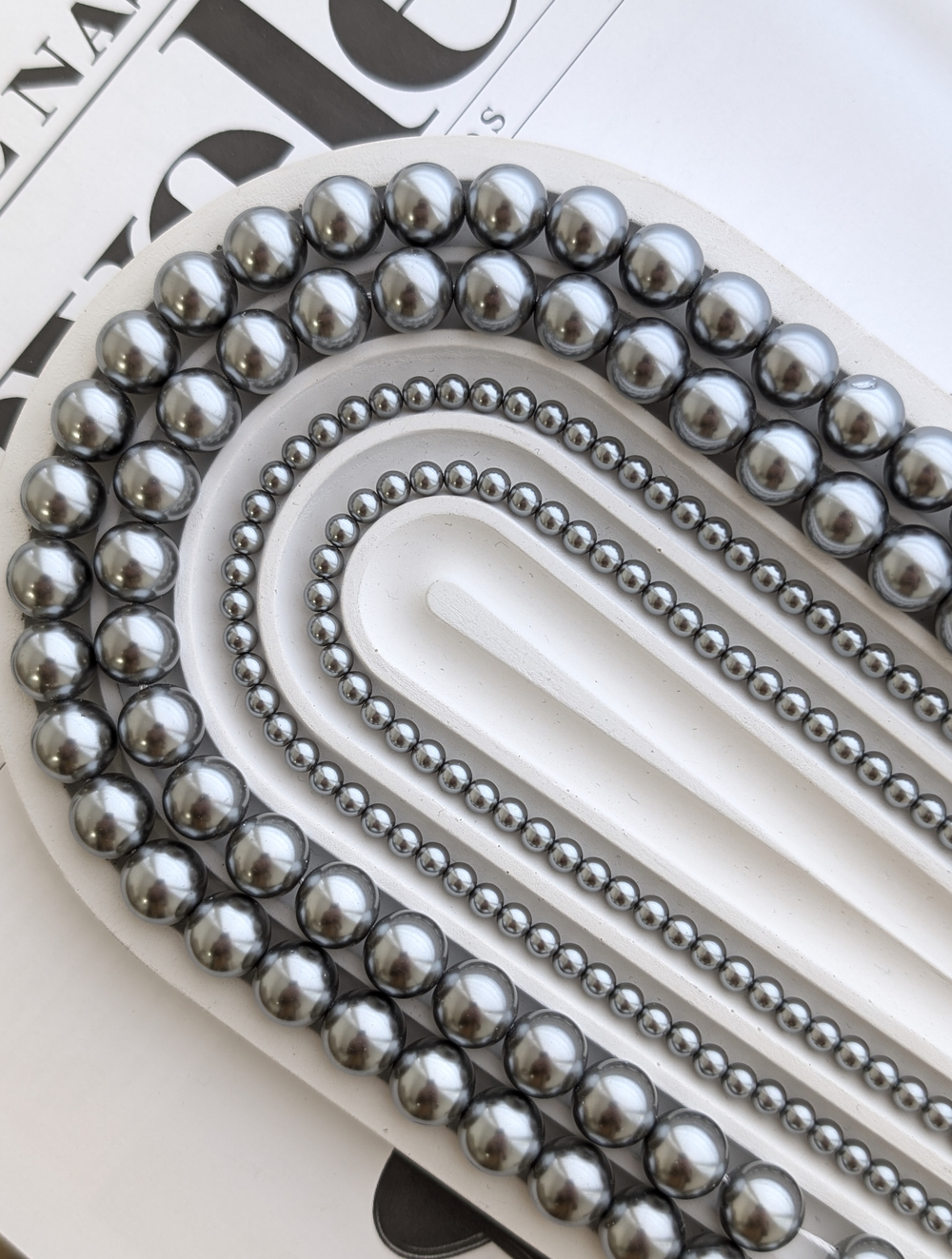 Жемчуг Майорка серая