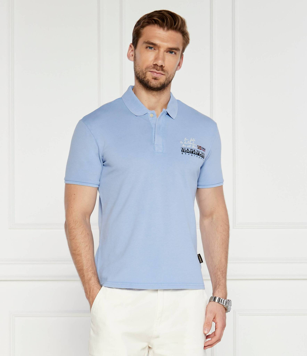 Поло Napapijri - голубой(NP0A4HPX)