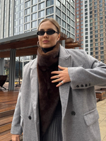 Манишка меховая шоколадный