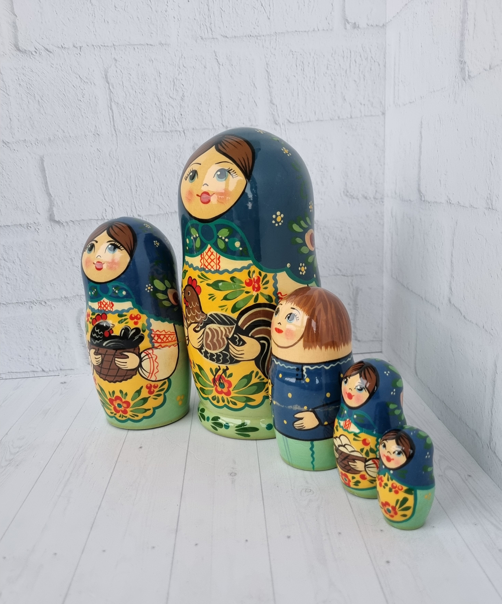 Матрешка "с курочкой" традиция 5мест