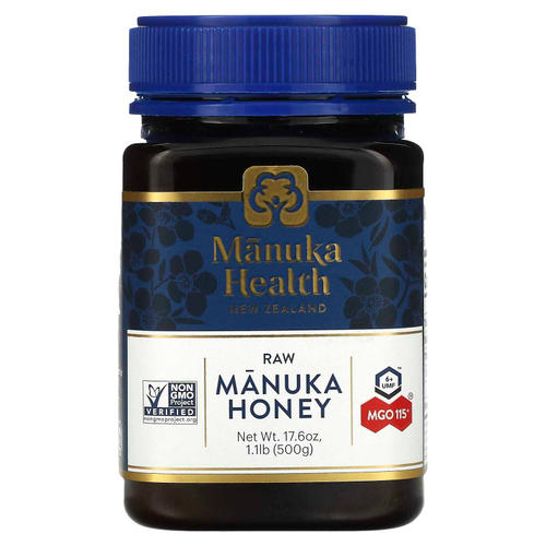 Manuka Health, Необработанный мед манука, UMF 6+, MGO 115+, 500 г (17,6 унции)