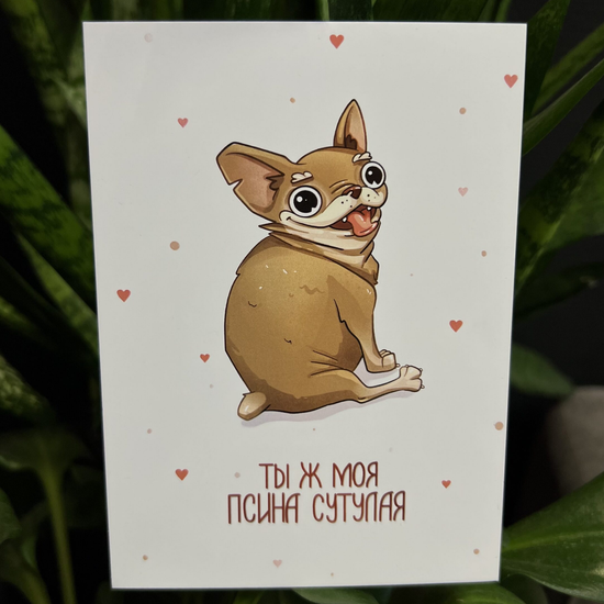 Открытка Ты ж моя псина сутулая