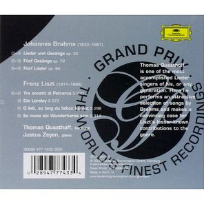 Thomas Quasthoff, Justus Zeyen / Brahms, Liszt: Lieder (CD)