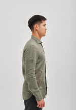 Рубашка мужская лен SHANYRAQ KHAKI