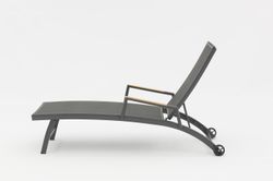 Andy, лежак антрацит, алюминий