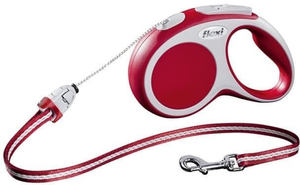 FLEXI рулетка Vario Basic S (до 12 кг) трос 5 м красная