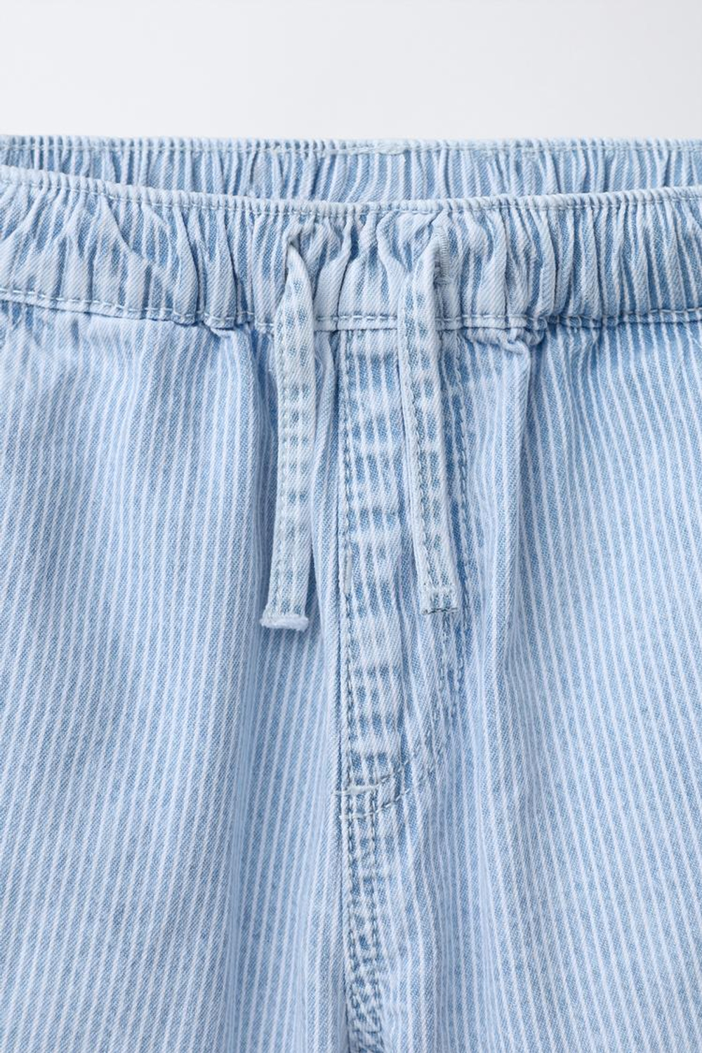 ZARA БРЮКИ-ДЖОГГЕРЫ В ПОЛОСКУ, СИНИЙ/БЕЛЫЙ