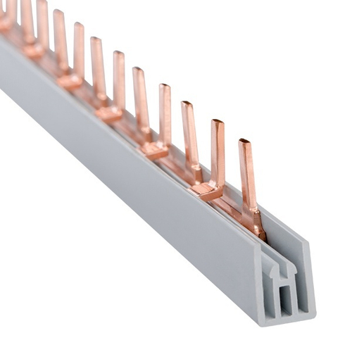 Шина соединительная типа PIN (штырь) 2Р 63А 54 модуля длина 1000мм КЭАЗ 143233