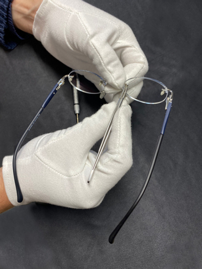 Установка линз в безободковую оправу