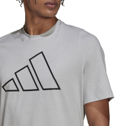 Мужское теннисное поло adidas Icons 3 BAR T-Shirt Men - Grey